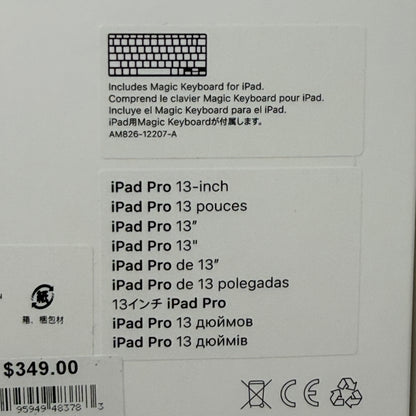 Apple Magic Keyboard for iPad Pro 13" Keyboard Folio Case White MWR43LLA