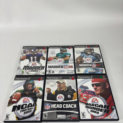 Lot of 6 Sony PlayStation 2 PS2 EA Sports NFL Madden Games