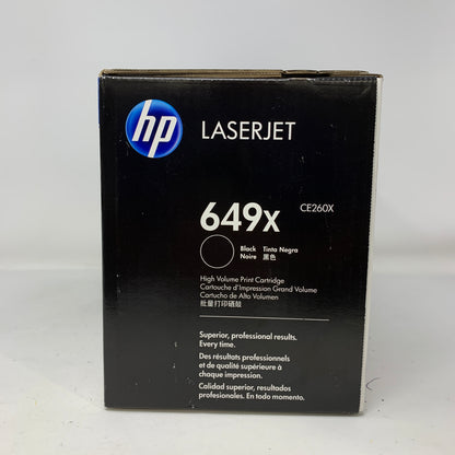 New HP LaserJet 649x Black 4 Pack Toner Cartridge CE260X