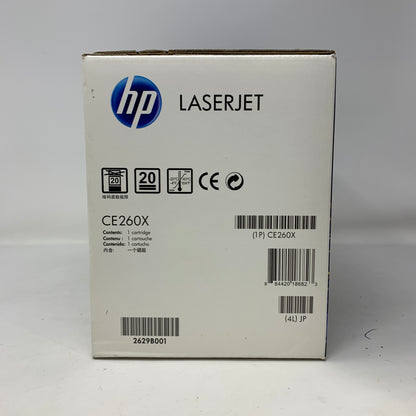 New HP LaserJet 649x Black 4 Pack Toner Cartridge CE260X