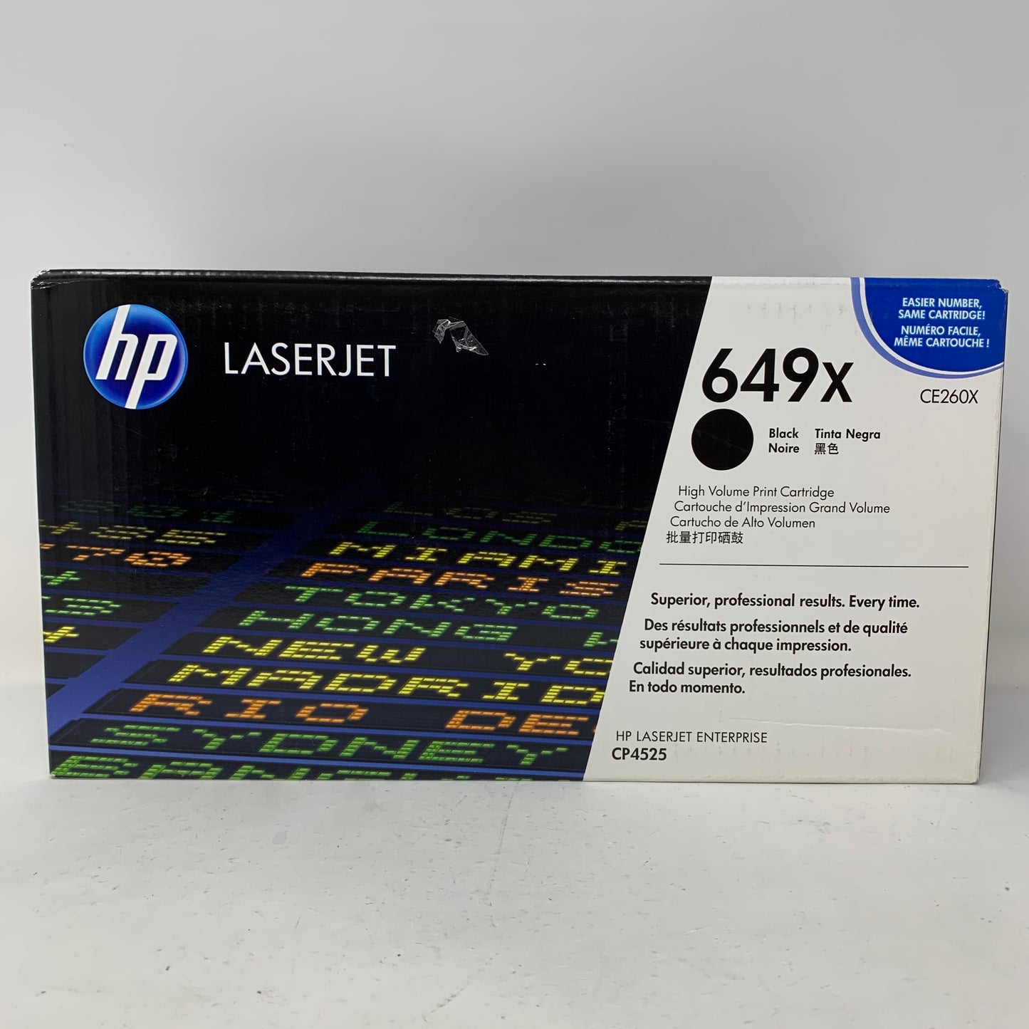 New HP LaserJet 649x Black 4 Pack Toner Cartridge CE260X