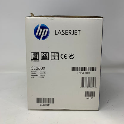 New HP LaserJet 649x Black 4 Pack Toner Cartridge CE260X