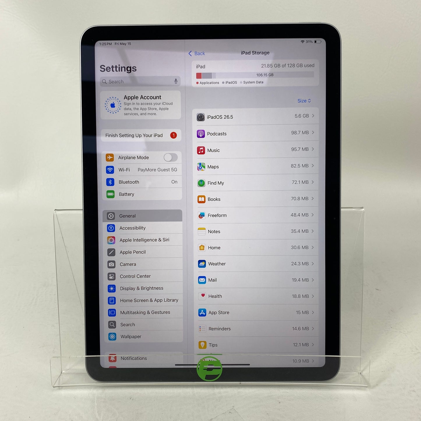 WiFi Only Apple iPad Air 11" M3 128GB Space Gray MC9W4LL/A