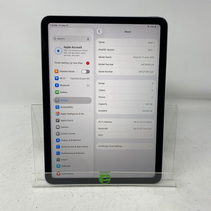 WiFi Only Apple iPad Air 11" M3 128GB Space Gray MC9W4LL/A