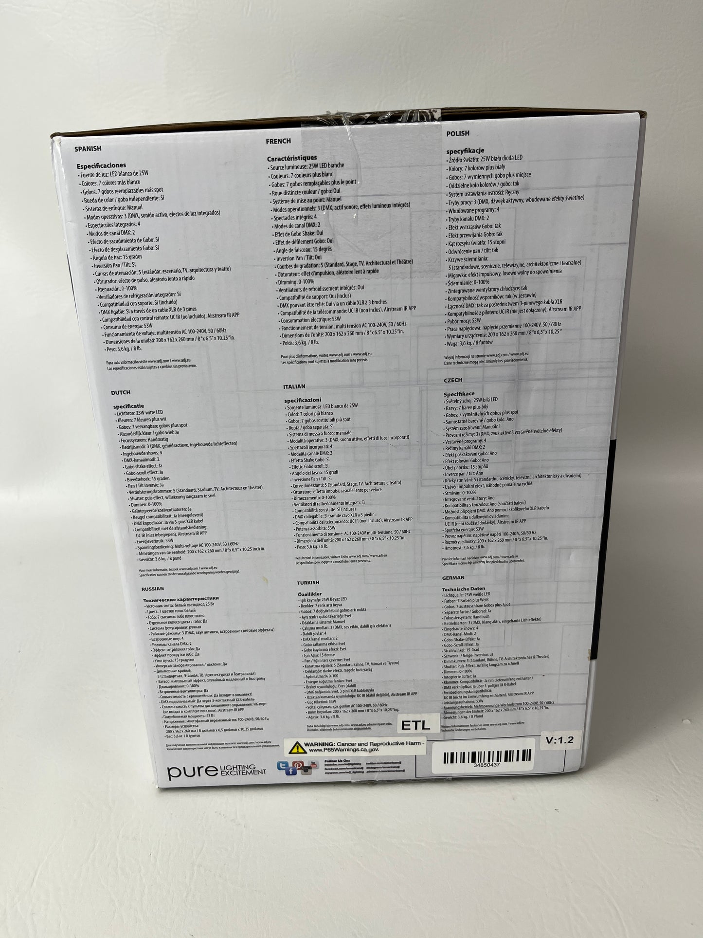 New ADJ Pocket Pro Mini Moving Head Light POC723