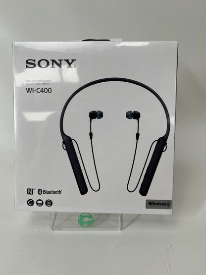 New Sony WI-C400 Wireless Stereo Headset Black/Beige WIC400/B