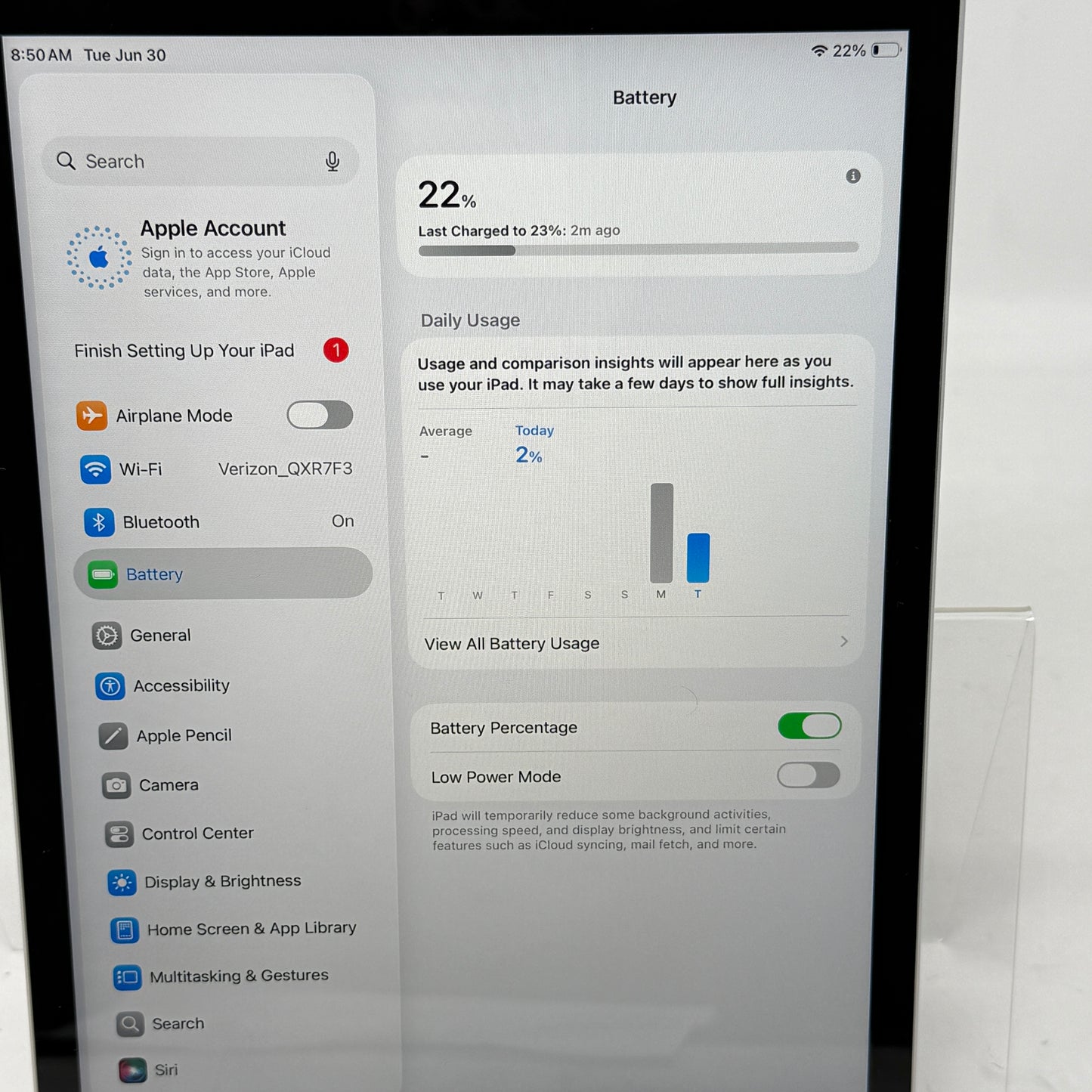 WiFi Only Apple iPad 9th Gen 256GB Silver MK2P3LL/A