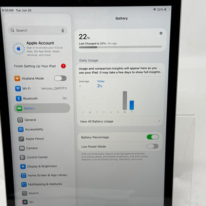 WiFi Only Apple iPad 9th Gen 256GB Silver MK2P3LL/A