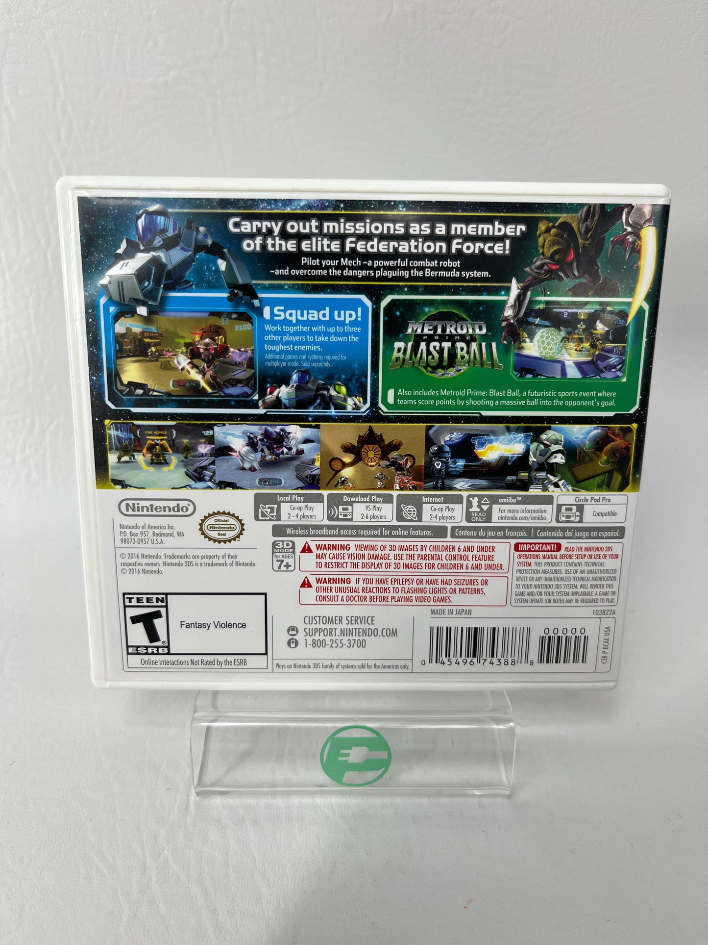 Metroid Prime Federation Force (Nintendo 3DS, 2016)
