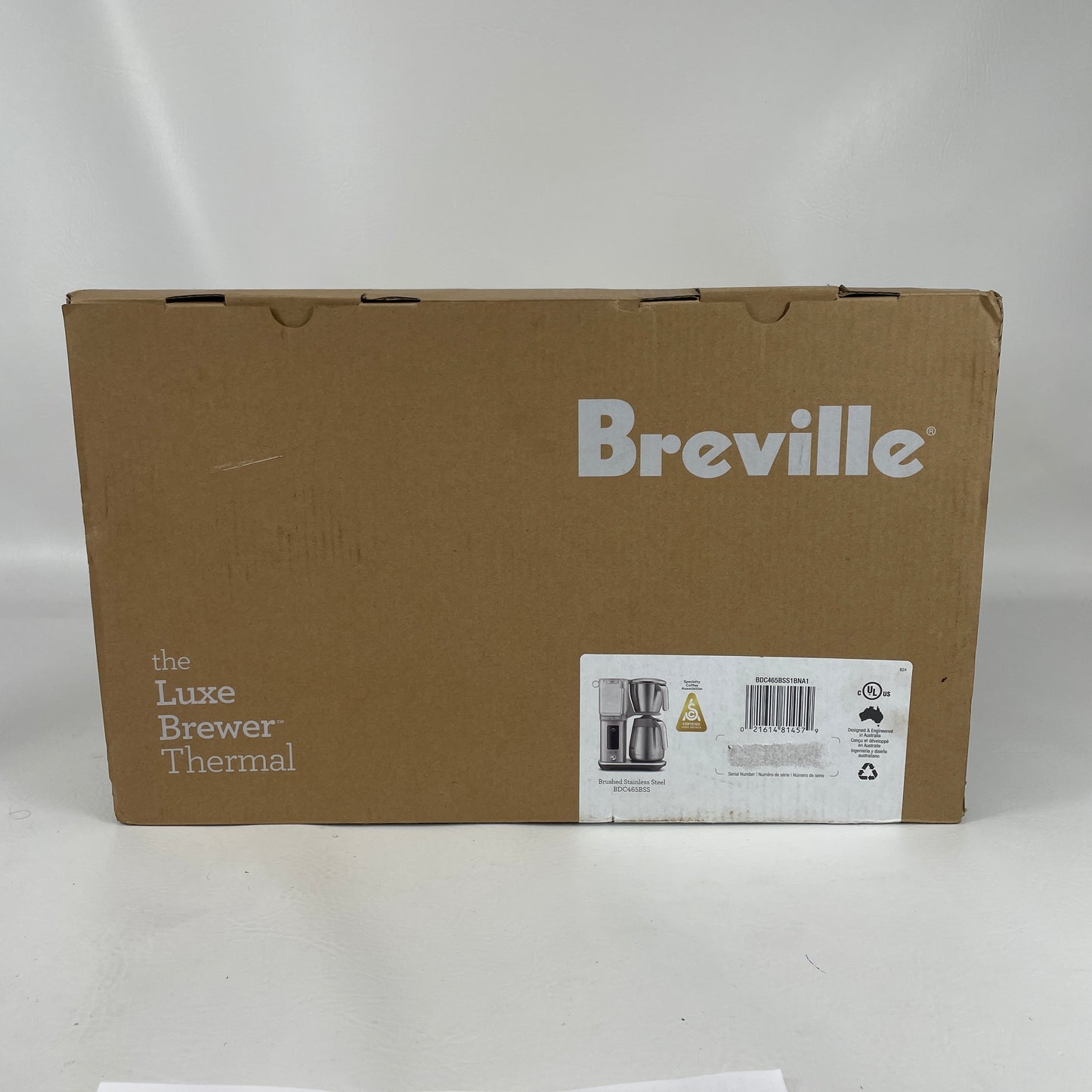 New Breville Luxe Brewer Thermal Coffee Maker Stainless Steel BDC465