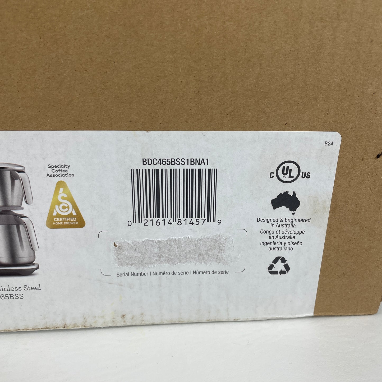 New Breville Luxe Brewer Thermal Coffee Maker Stainless Steel BDC465