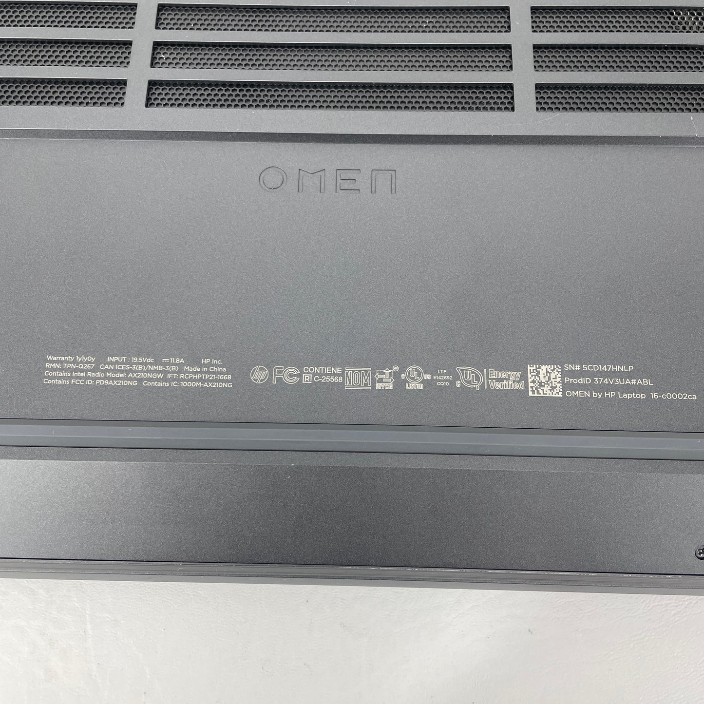 HP Omen SSMV0K9 16.1 Ryzen 5 5600H 3.3GHz 16GB RAM 1TB SSD AMD Radeon RX 6600M