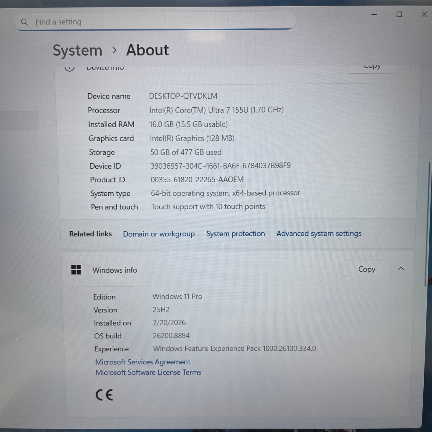 HP EliteBook 660 G11 16" Core Ultra 7 155U 1.7GHz 16GB RAM 512GB SSD