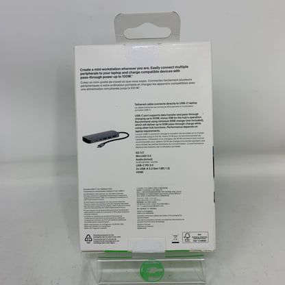 New Belkin Connect Universal USB-C  7-in-1 Multiport Hub Adapter AVC009-V2