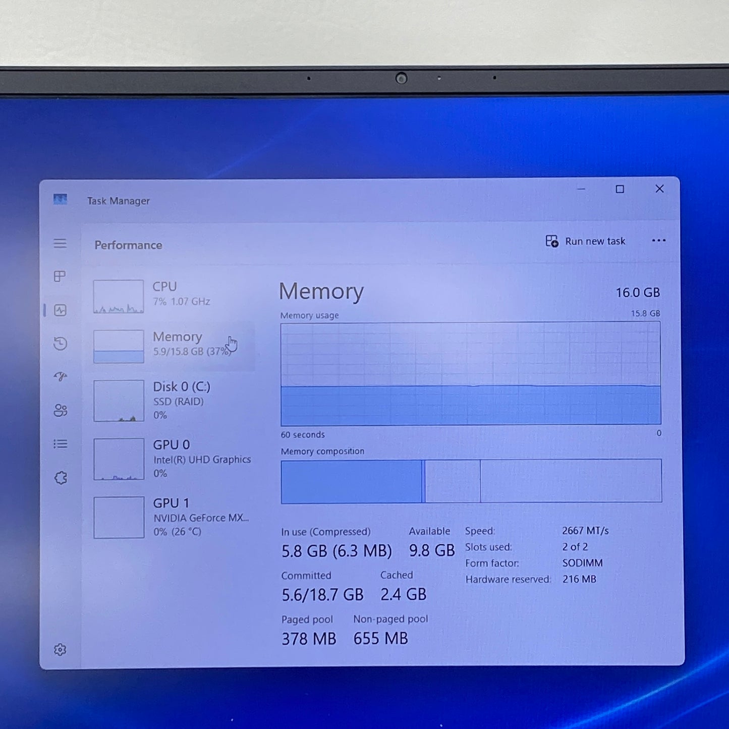 Dell Vostro 5590 15.6" i7-10510U 1.8GHz 16GB RAM 512GB SSD GeForce MX250