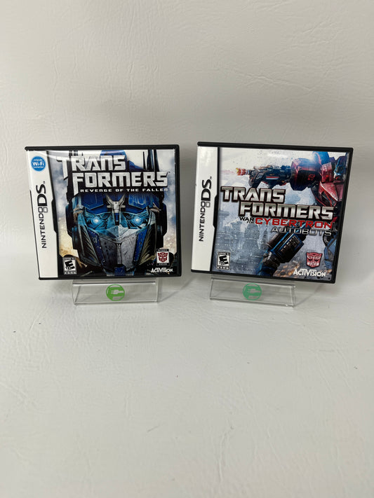 Lot of 2 Nintendo DS Transformers Transformers: Revenge of the Fallen & Transformers: War for Cybertron Autobots Games