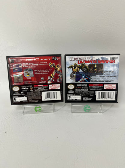 Lot of 2 Nintendo DS Transformers Transformers: Revenge of the Fallen & Transformers: War for Cybertron Autobots Games