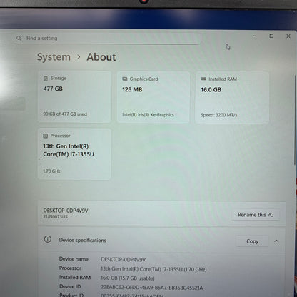 Lenovo ThinkPad E16 Gen 1 16" i7-1355U 1.7GHz 16GB RAM 512GB SSD