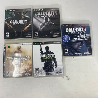 Call of Duty PS3 Game Lot of 5 Black Ops 1 2 Modern Warfare 2 3 Ghosts Sony PS3