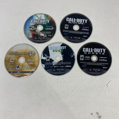 Call of Duty PS3 Game Lot of 5 Black Ops 1 2 Modern Warfare 2 3 Ghosts Sony PS3