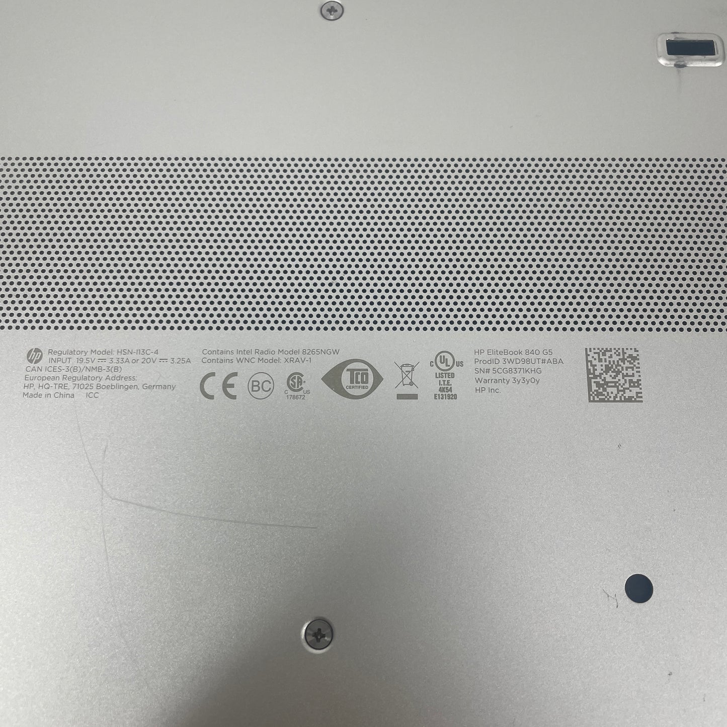 HP EliteBook 830 G5 14" i5-8250U 1.6GHz 16GB RAM 256GB SSD