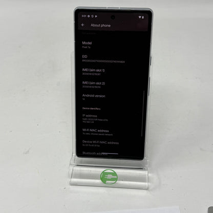 Factory Unlocked Google Pixel 7a 128GB Smartphone Clearly White GA04274-JP