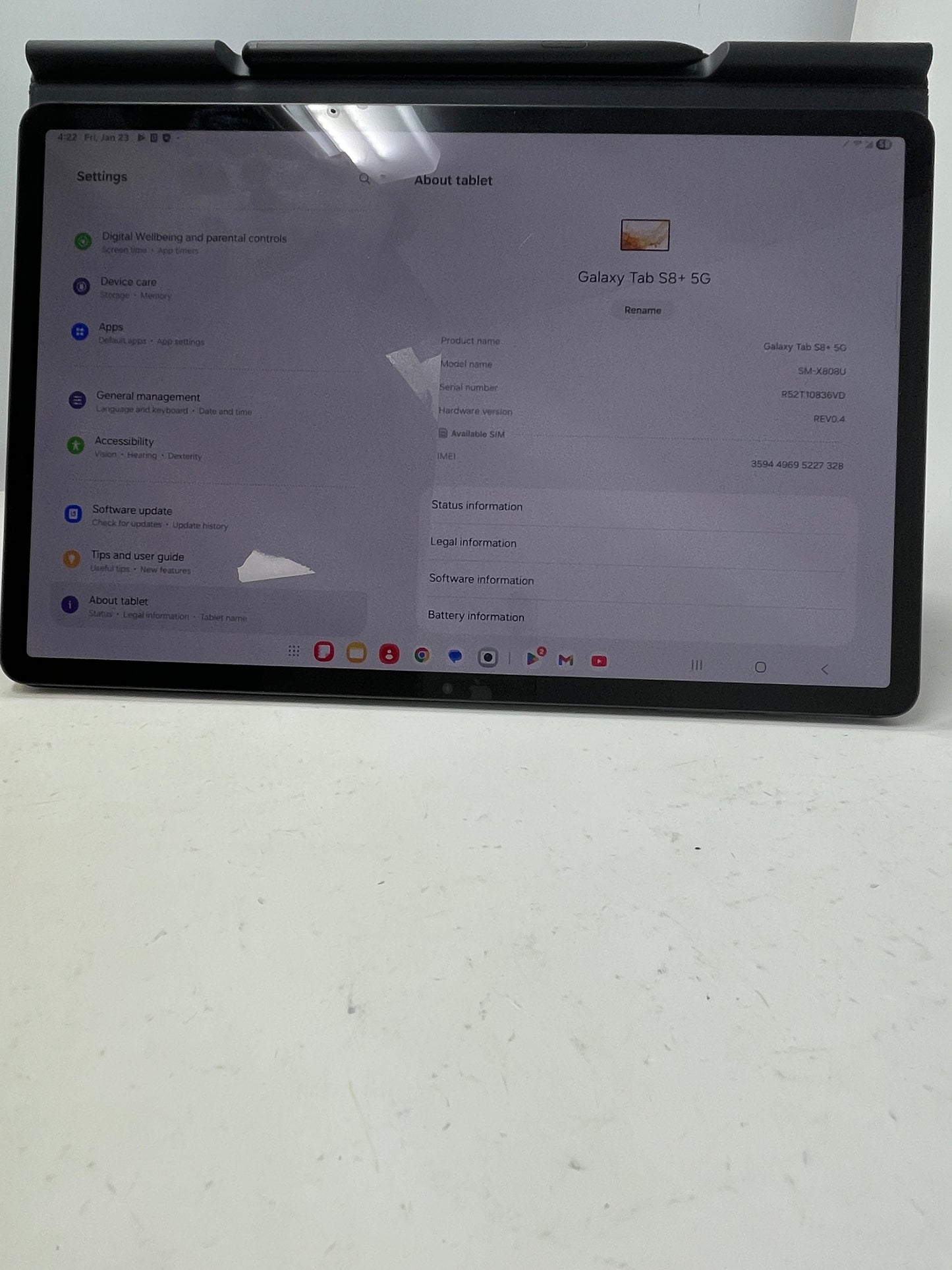 WiFi Only Samsung Galaxy Tab S8 Plus 5G 12.4" 128GB Graphite SM-X808U