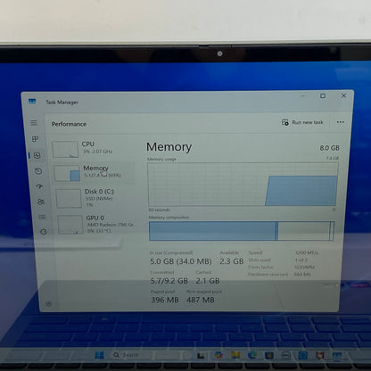 Dell Inspiron 7425 14" Ryzen 5 5625U 2.3GHz 8GB RAM 512GB SSD