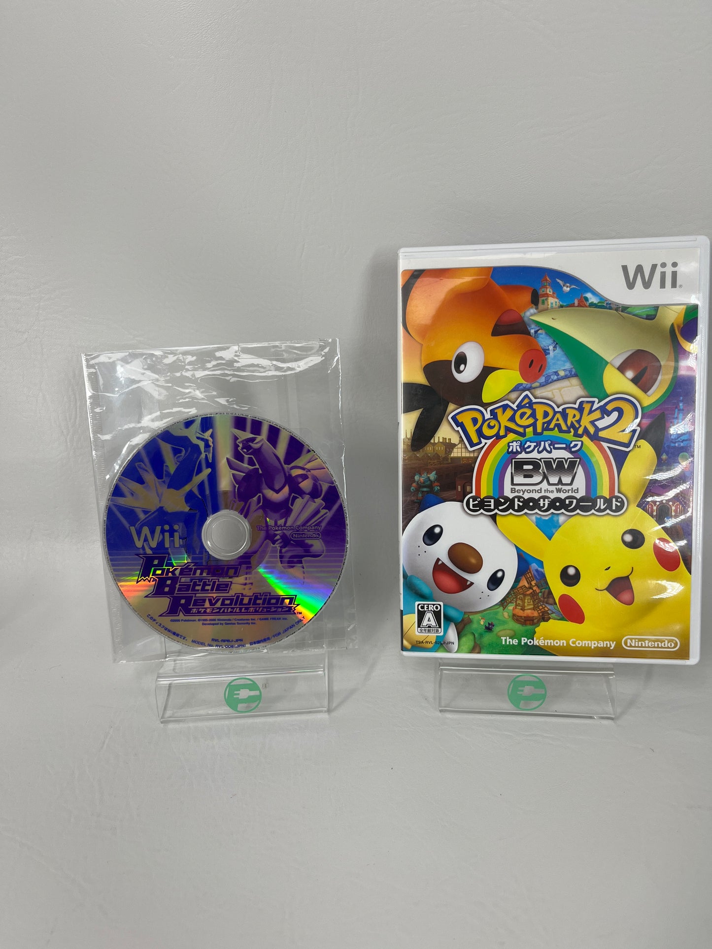 Lot of 2 JP Nintendo Wii Pokemon: Battle Revolution & Pokepark 2: Wonders Beyond Games