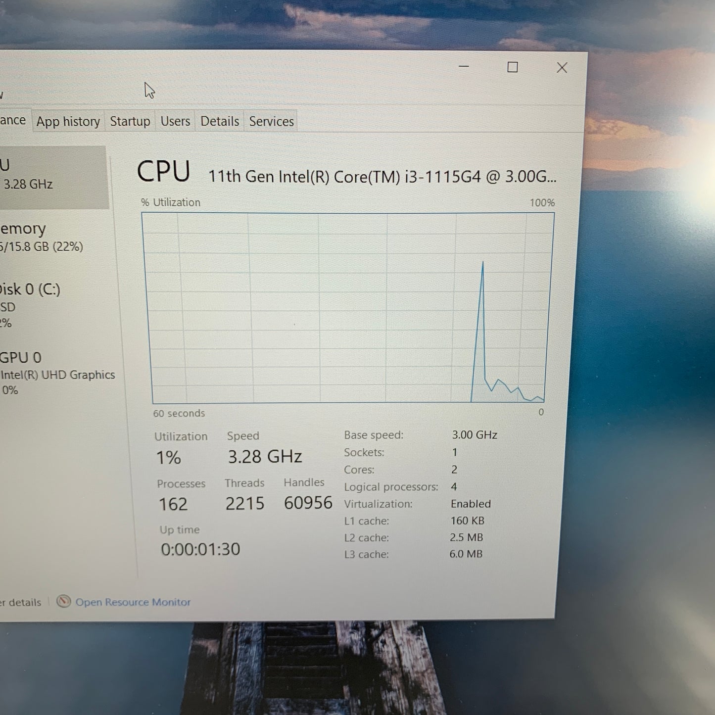 HP Laptop QNLLM2UQ 15.6" i3-1115G4 3.0GHz 16GB RAM 1TB SSD