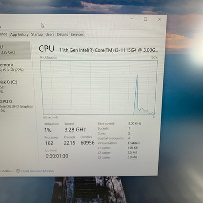 HP Laptop QNLLM2UQ 15.6" i3-1115G4 3.0GHz 16GB RAM 1TB SSD