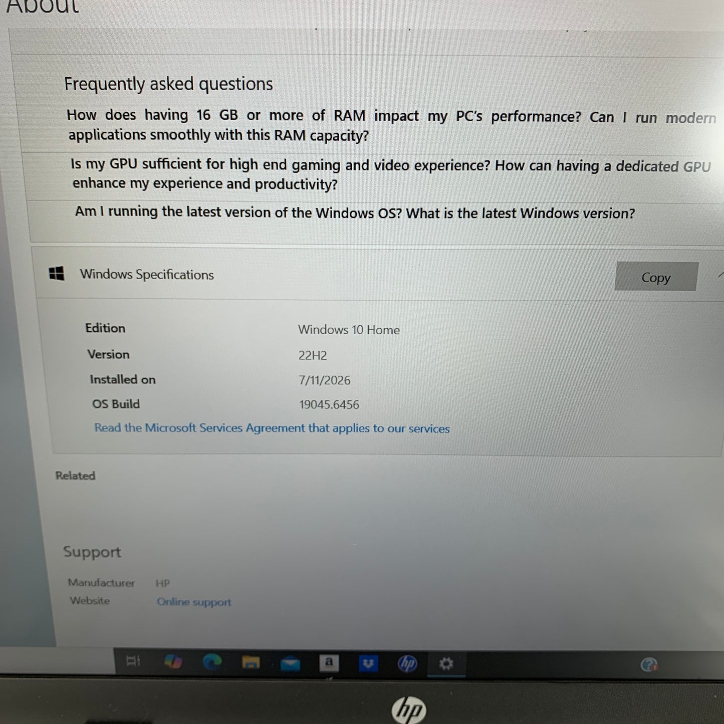 HP Laptop QNLLM2UQ 15.6" i3-1115G4 3.0GHz 16GB RAM 1TB SSD