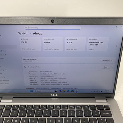 Dell Precision 3490 14" i7-1355U 3.8GHz 16GB RAM 256GB SSD