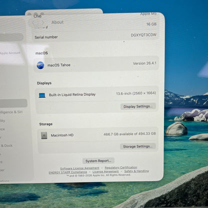 2025 Apple MacBook Air 13" M5 10C GPU 4.6GHz 16GB RAM 512GB SSD MDHE4LL/A