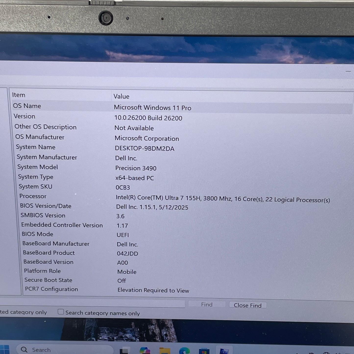 Dell Precision 3490 14" i7-1355U 3.8GHz 16GB RAM 256GB SSD