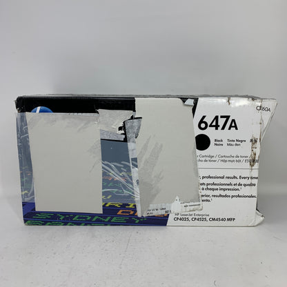 New Genuine HP 647A Black Laser Jet Toner Cartridge CE260A