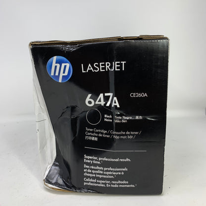 New Genuine HP 647A Black Laser Jet Toner Cartridge CE260A