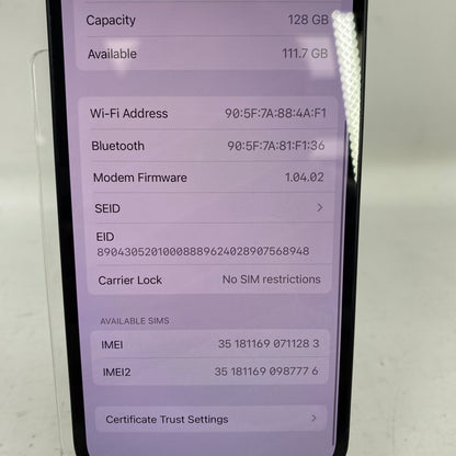 Factory Unlocked Apple iPhone 16e 128GB Black MDOD4LL/A