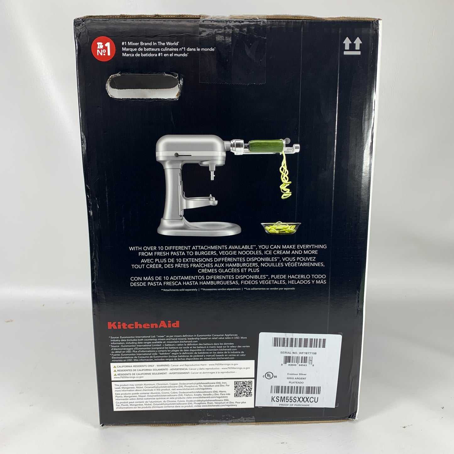 New KitchenAid KSM55SXXX 5.5 Quart Bowl-Lift Stand Mixer