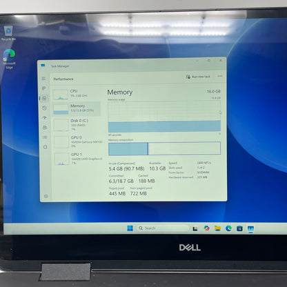 Dell Inspiron 7000 2-IN-1 15.6" i7-8565U 1.8GHz 16GB RAM 500GB SSD GeForce MX150