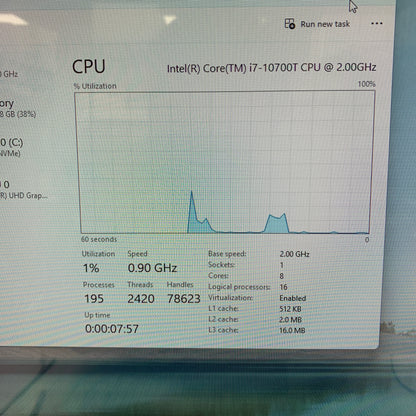HP Pavilion OOE9L7L 24" i7-10700 2.00GHz 16GB RAM 1TB SSD