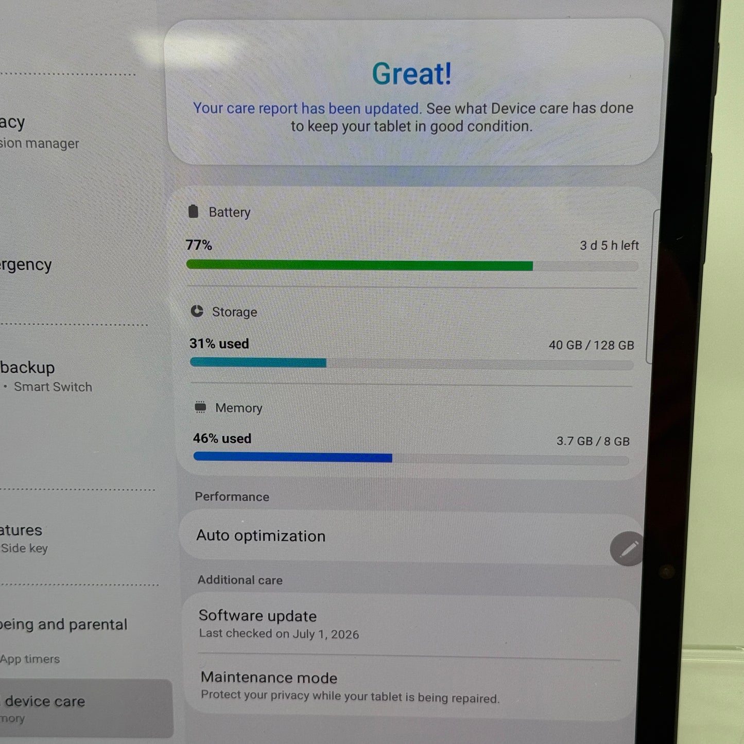 Verizon Samsung Galaxy Tab S8 Plus 5G 12.4" 128GB Black SM-X808U