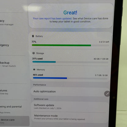 Verizon Samsung Galaxy Tab S8 Plus 5G 12.4" 128GB Black SM-X808U