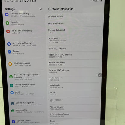 Verizon Samsung Galaxy Tab S8 Plus 5G 12.4" 128GB Black SM-X808U