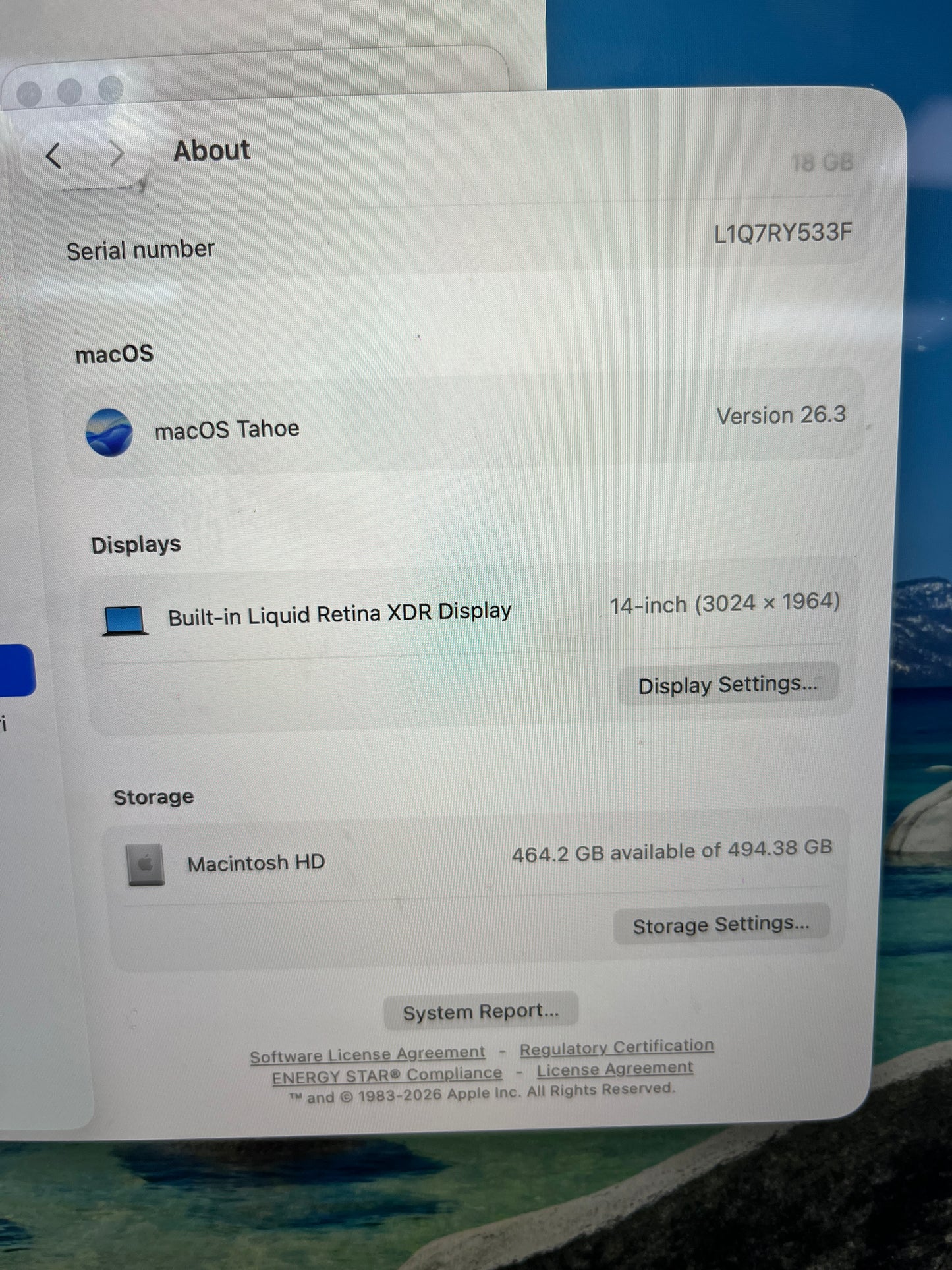 2023 Apple MacBook Pro 14" M3 Pro 14C GPU 4.0GHz 18GB RAM 512GB SSD MRX33LL/A