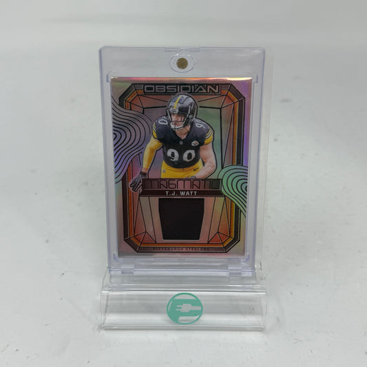 2024 Panini Obsidian T.J. Watt Magmatic Materials Jersey Patch #MM-TWT Steelers