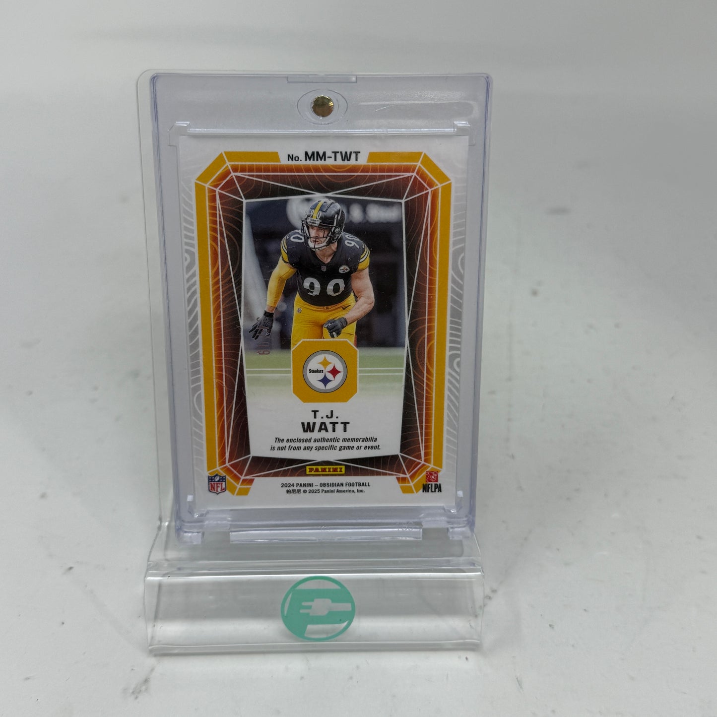 2024 Panini Obsidian T.J. Watt Magmatic Materials Jersey Patch #MM-TWT Steelers