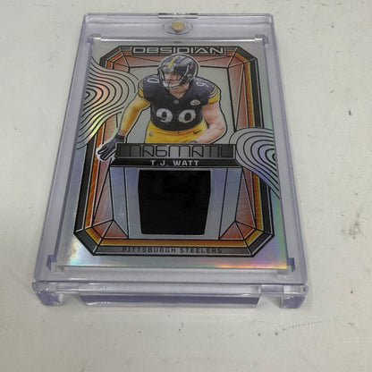 2024 Panini Obsidian T.J. Watt Magmatic Materials Jersey Patch #MM-TWT Steelers
