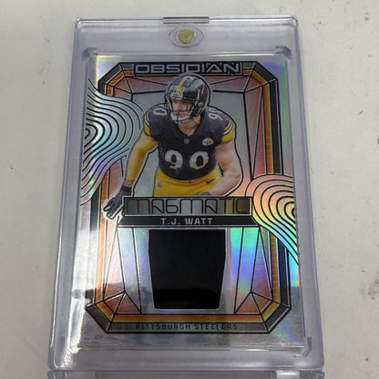 2024 Panini Obsidian T.J. Watt Magmatic Materials Jersey Patch #MM-TWT Steelers