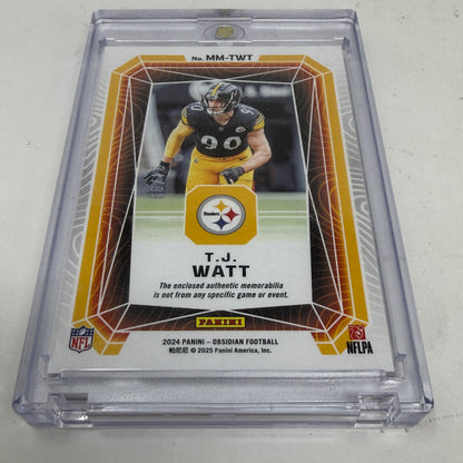 2024 Panini Obsidian T.J. Watt Magmatic Materials Jersey Patch #MM-TWT Steelers